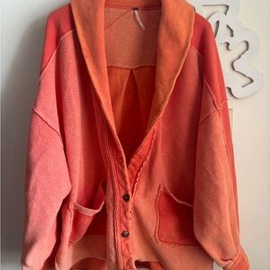 Free People Orange Jordan Jacket XL